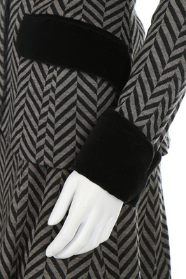 Lot 180 - A Biba chevron-striped knitted jersey ensemble,...