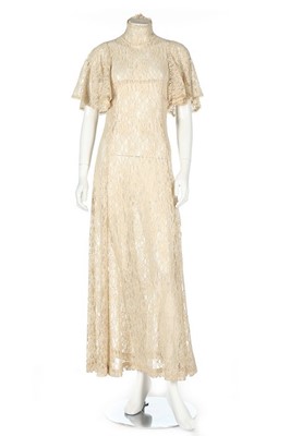 Lot 272 - A Biba ercru lace maxi-dress, late 1960s-early...