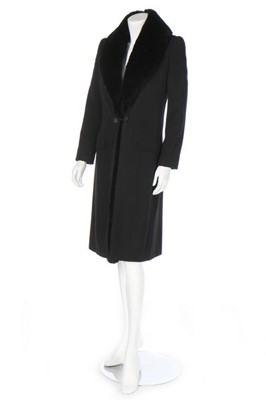 Lot 166 - A Chanel black wool coat, 2006, labelled and...