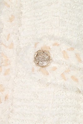 Lot 7 - A Chanel cream cotton tweed suit, Spring 2010,...