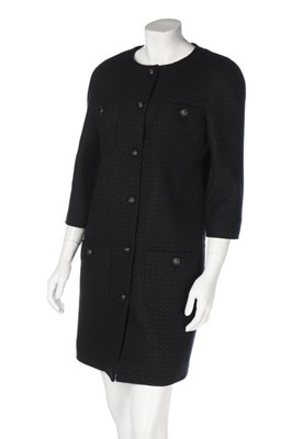 Lot 167 - A Chanel wool and silk blend coat, modern,...