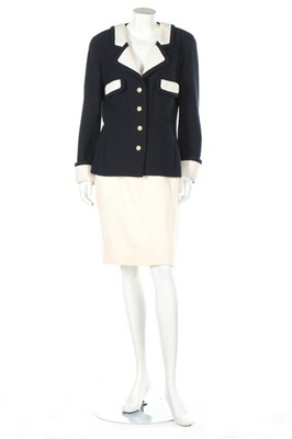 Lot 37 - A Chanel Boutique nautical inspired wool suit,...