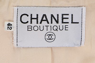 Lot 38 - A Chanel Boutique cream silk trouser suit,...
