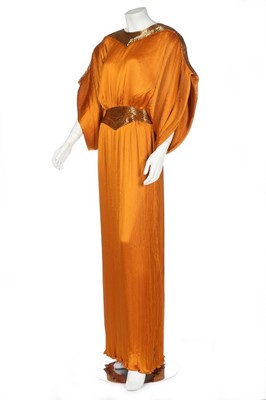 Lot 197 - A Yuki marigold pleated gown, probably...