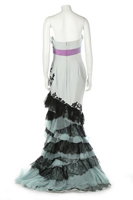 Lot 46 - A Christian Lacroix couture silk evening gown,...