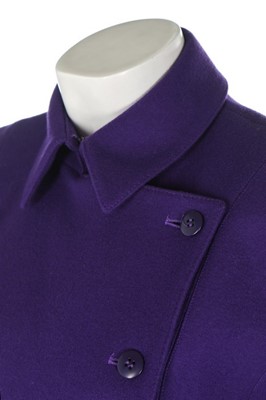 Lot 81 - A Claude Montana purple wool suit, French,...