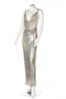 Lot 284 - A Paco Rabanne Oroton mesh gown, probably...