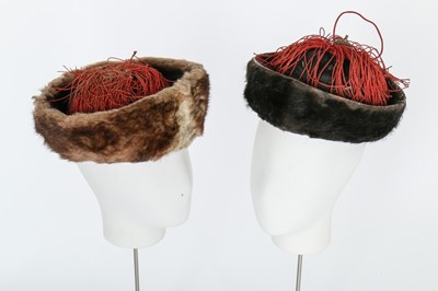 Lot 355 - Two winter hats, Chinese, late 19th-early 20th...