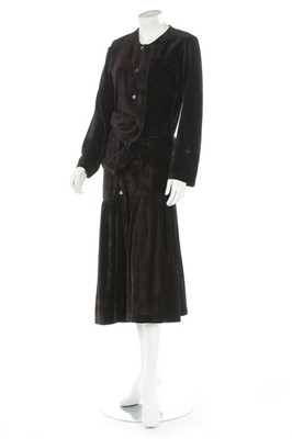 Lot 164 - A Comme des Garçons black crushed velvet dress,...