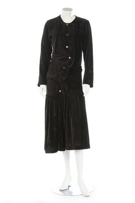 Lot 164 - A Comme des Garçons black crushed velvet dress,...