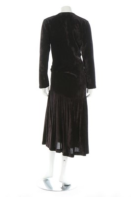 Lot 164 - A Comme des Garçons black crushed velvet dress,...