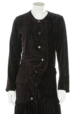 Lot 164 - A Comme des Garçons black crushed velvet dress,...