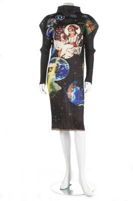 Lot 170 - An Issey Miyake pleated polyester dress with...