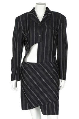 Lot 337 - A Comme des Garçons striped wool frock coat,...