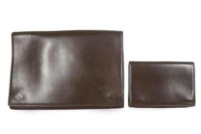 Lot 123 - An Azzedine Alaïa brown leather clutch bag,...