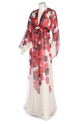 Lot 274 - A group of printed chiffon evening dresses and...