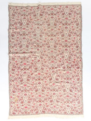 Lot 348 - A finely woven wool shawl, Kirman, Persia,...