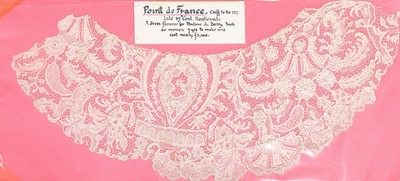 Lot 418 - A bertha formed from Point de France lace,...