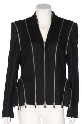 Lot 298 - An Alexander McQueen black wool jacket, 2003,...