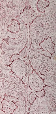 Lot 427 - Two joined lengths of fine Mechlin bobbin lace,...