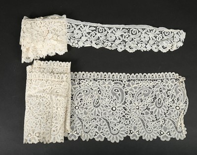 Lot 376 - A good general collection of lace, 1850-1900,...