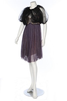 Lot 324 - Lanvin by Alber Elbaz purple tulle baby-doll...