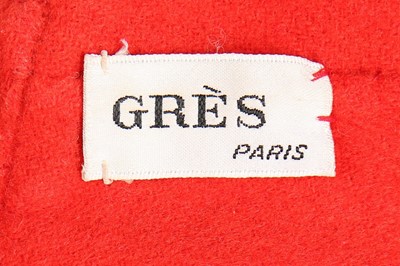 Lot 171 - A Madame Grès couture navy and red pop art...