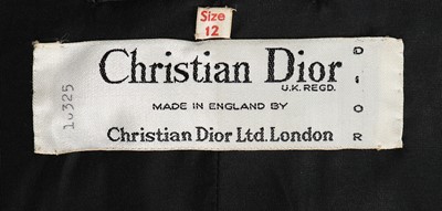 Lot 159 - A Christian Dior London black wool crêpe...