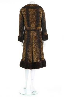 Lot 158 - A Chanel couture dégradé astrakhan coat, late...