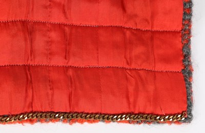 Lot 166 - A Chanel couture deep coral-pink and grey...