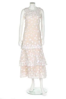 Lot 144 - An Yves Saint Laurent couture white organdie...
