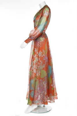 Lot 165 - An Yves Saint Laurent couture printed organza...