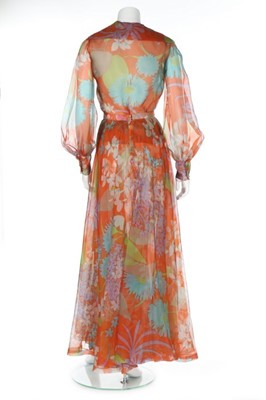Lot 165 - An Yves Saint Laurent couture printed organza...