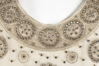 Lot 139 - A fine Mila Schön couture silver beaded and...