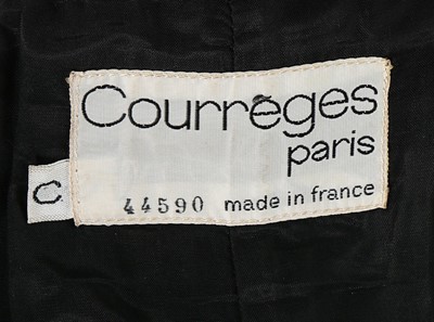 Lot 177 - A Courregès couture black vinyl mock croc...