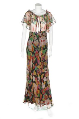 Lot 201 - An Ossie Clark/Celia Birtwell printed chiffon...