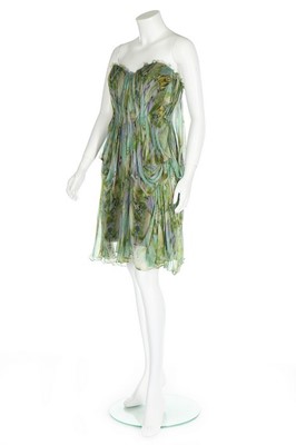 Lot 300 - An Alexander McQueen butterfly-wing print...