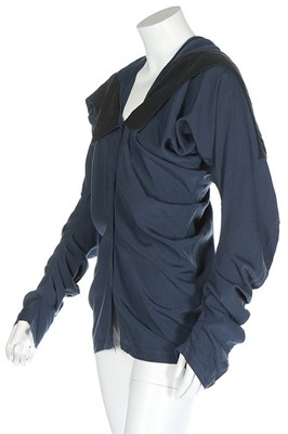 Lot 243 - A John Galliano blue viscose 'Circle' sailor...