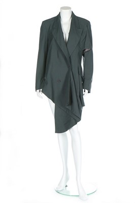 Lot 246 - A John Galliano peacock-blue lightweight wool...