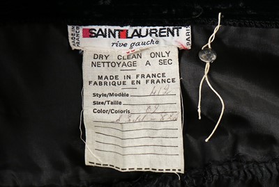 Lot 224 - An Yves Saint Laurent black tulle and velvet...