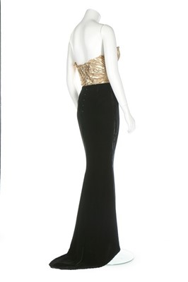 Lot 226 - A Thierry Mugler black velvet sheath, Spring,...