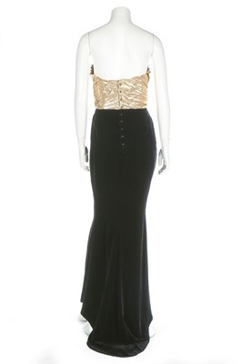 Lot 226 - A Thierry Mugler black velvet sheath, Spring,...