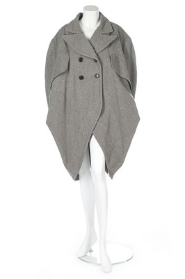 Lot 249 - A John Galliano grey cashmere barrel coat show...