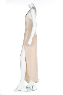 Lot 225 - A Thierry Mugler oyster crêpe evening gown,...