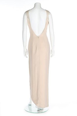 Lot 225 - A Thierry Mugler oyster crêpe evening gown,...