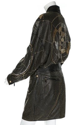 Lot 215 - A fine Gianni Versace studded leather...