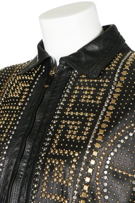 Lot 215 - A fine Gianni Versace studded leather...