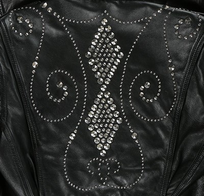 Lot 217 - A Gianni Versace studded black leather jacket,...