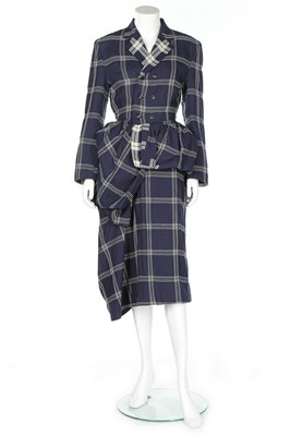 Lot 280 - A Comme des Garçons navy and white checked...