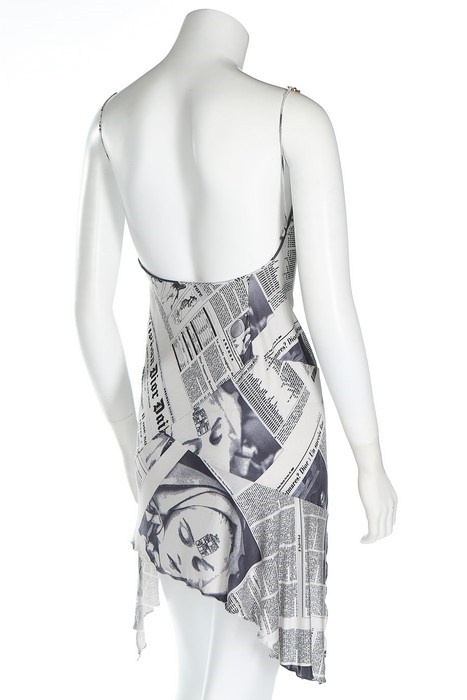 Christian dior newspaper dress clearance for sale